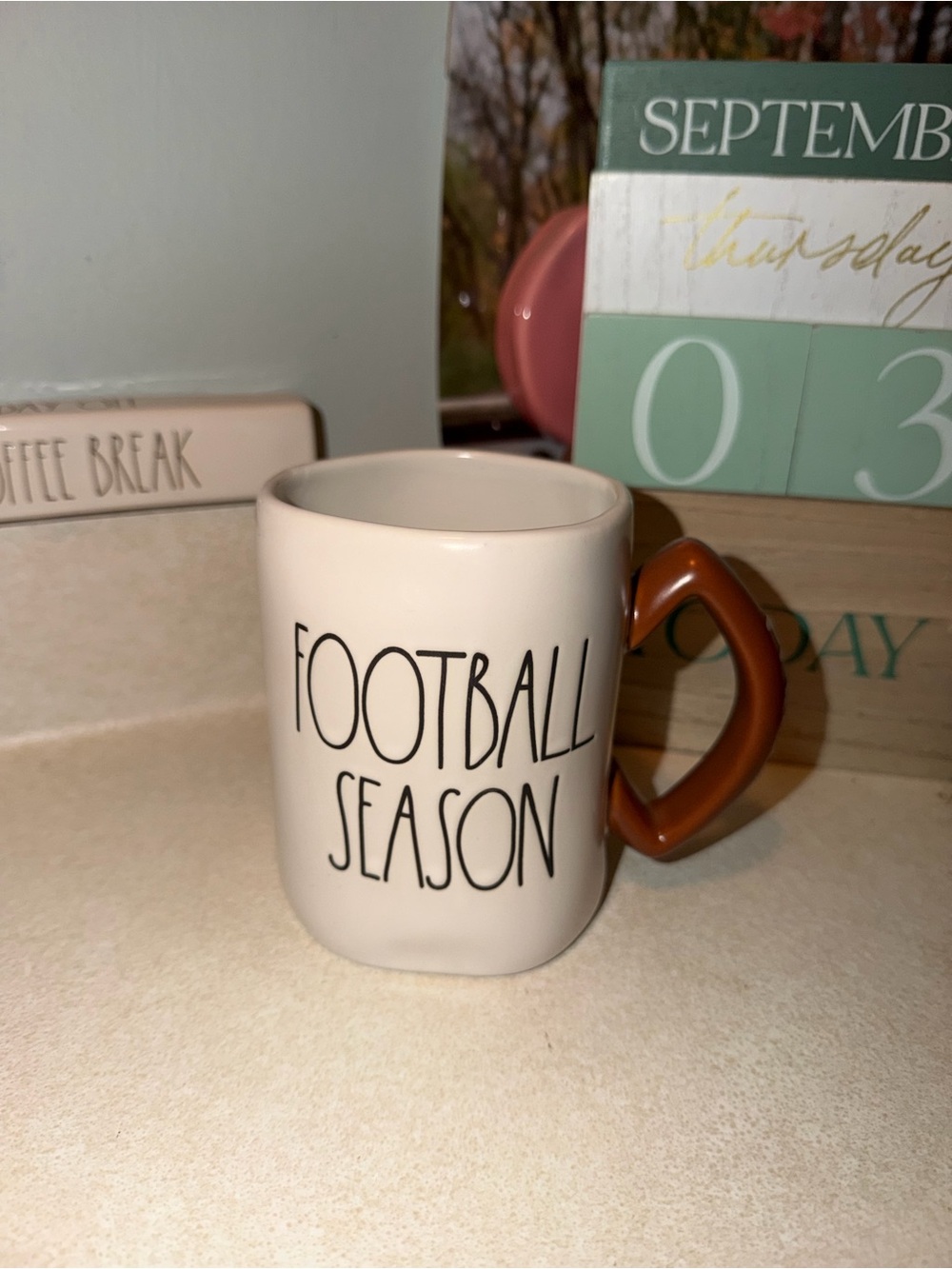 Rae dunn football season mug